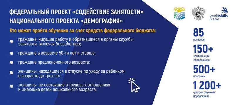 «Обучение граждан в рамках федерального проекта «Содействие занятости» национального проекта «Демография»