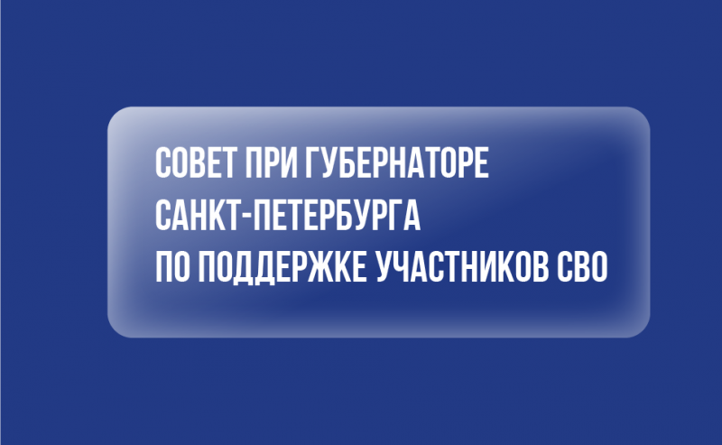 Комитет Семей Воинов Отечества и Совет при Губернаторе Санкт-Петербурга по поддержке участников СВО